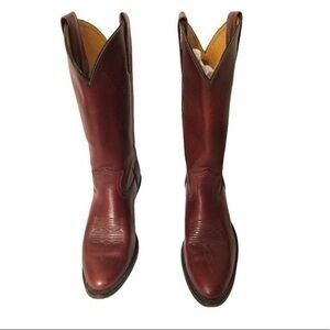 Frye weathered leather western cowboy boots